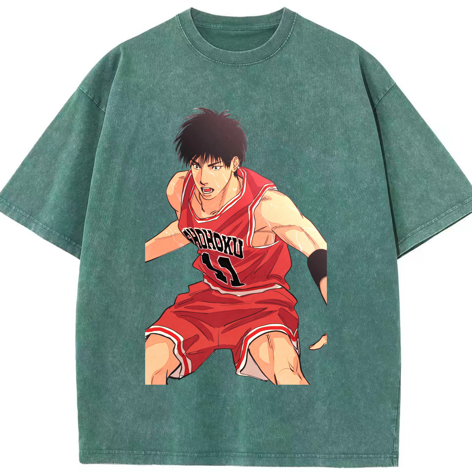 （画像用） SLAM DUNK／スラムダンク 綿100% ヴィンテージ風 半袖Tシャツ（フロントプリント）